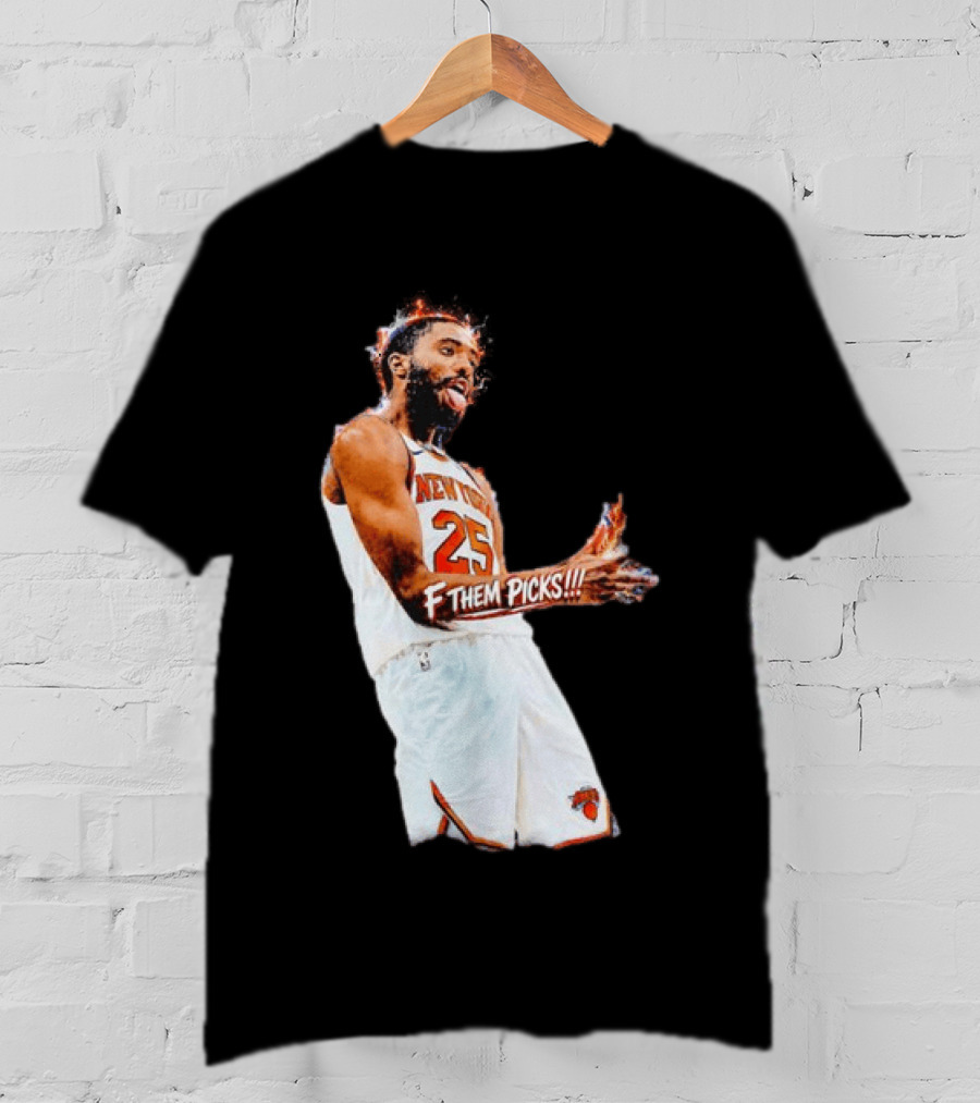 Mikal Bridges New York Knicks 25 F Them Picks T-Shirt