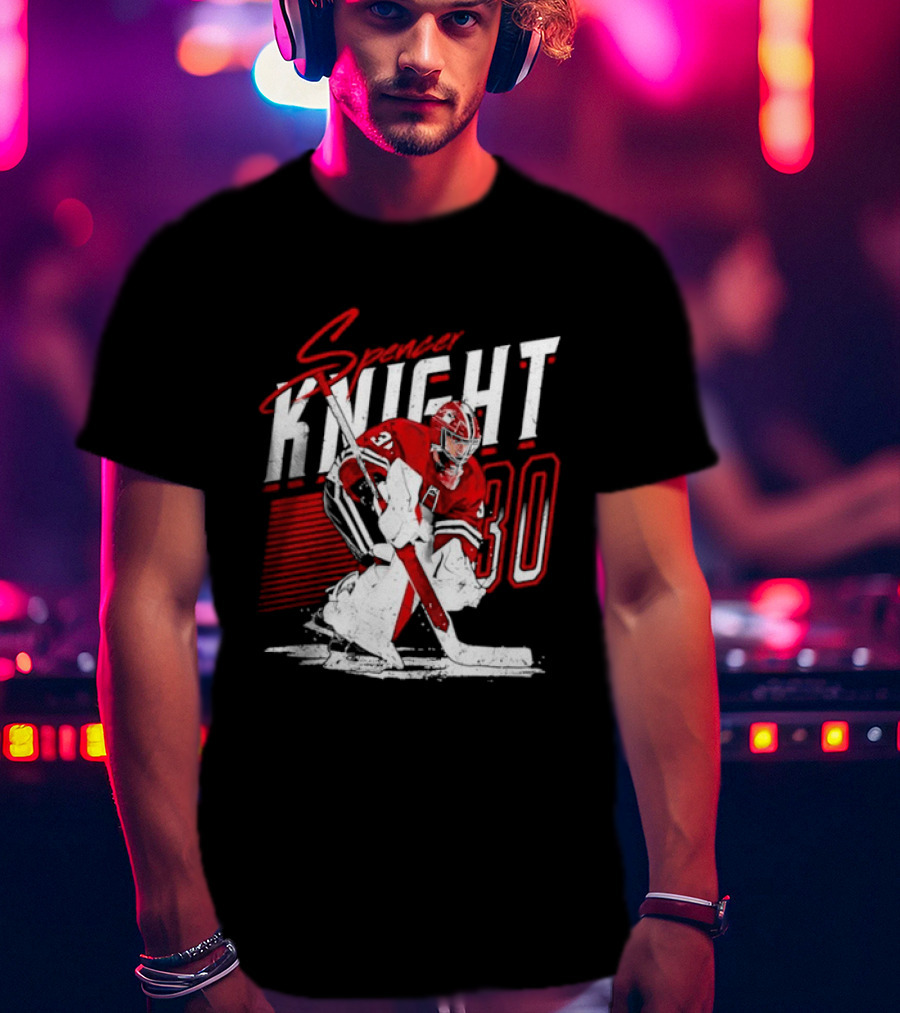 Florida Panthers Spencer Knight Number 30 NHL Stripes T-Shirt