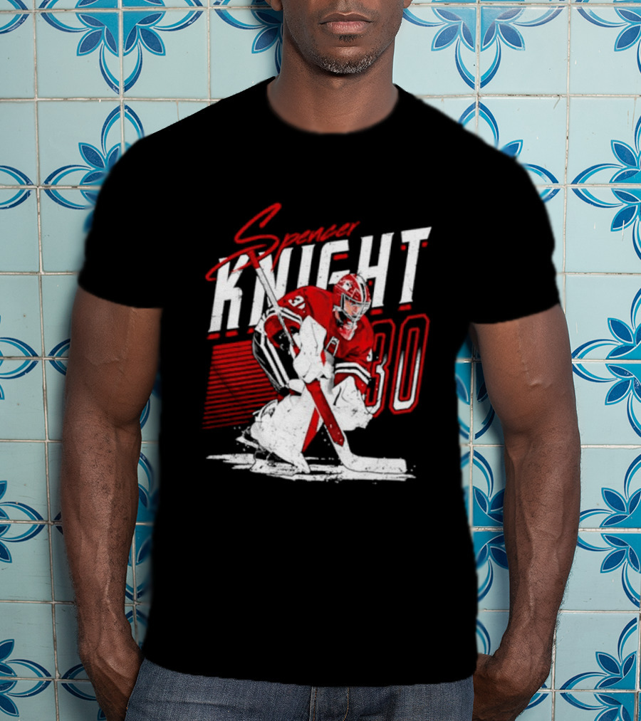 Florida Panthers Spencer Knight Number 30 NHL Stripes T-Shirt