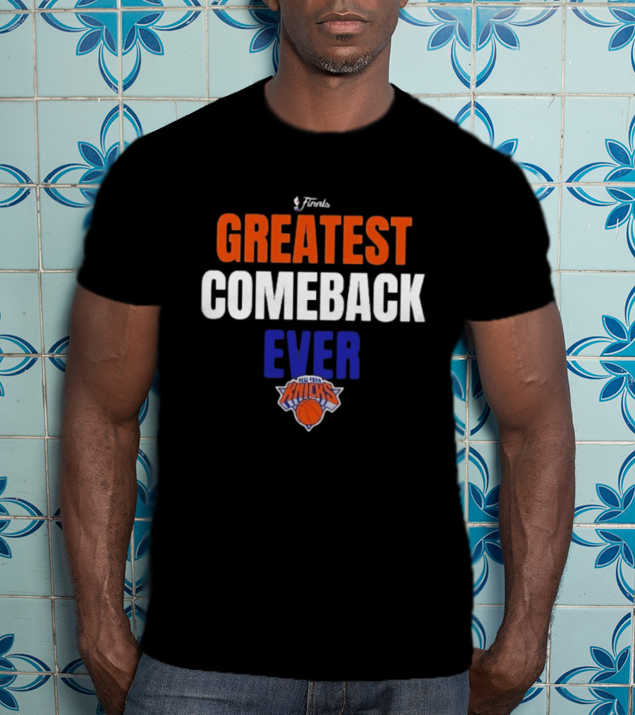 CHAMPIONS New York Knicks Evil Clown Basketball Trophy Champagne T-Shirt