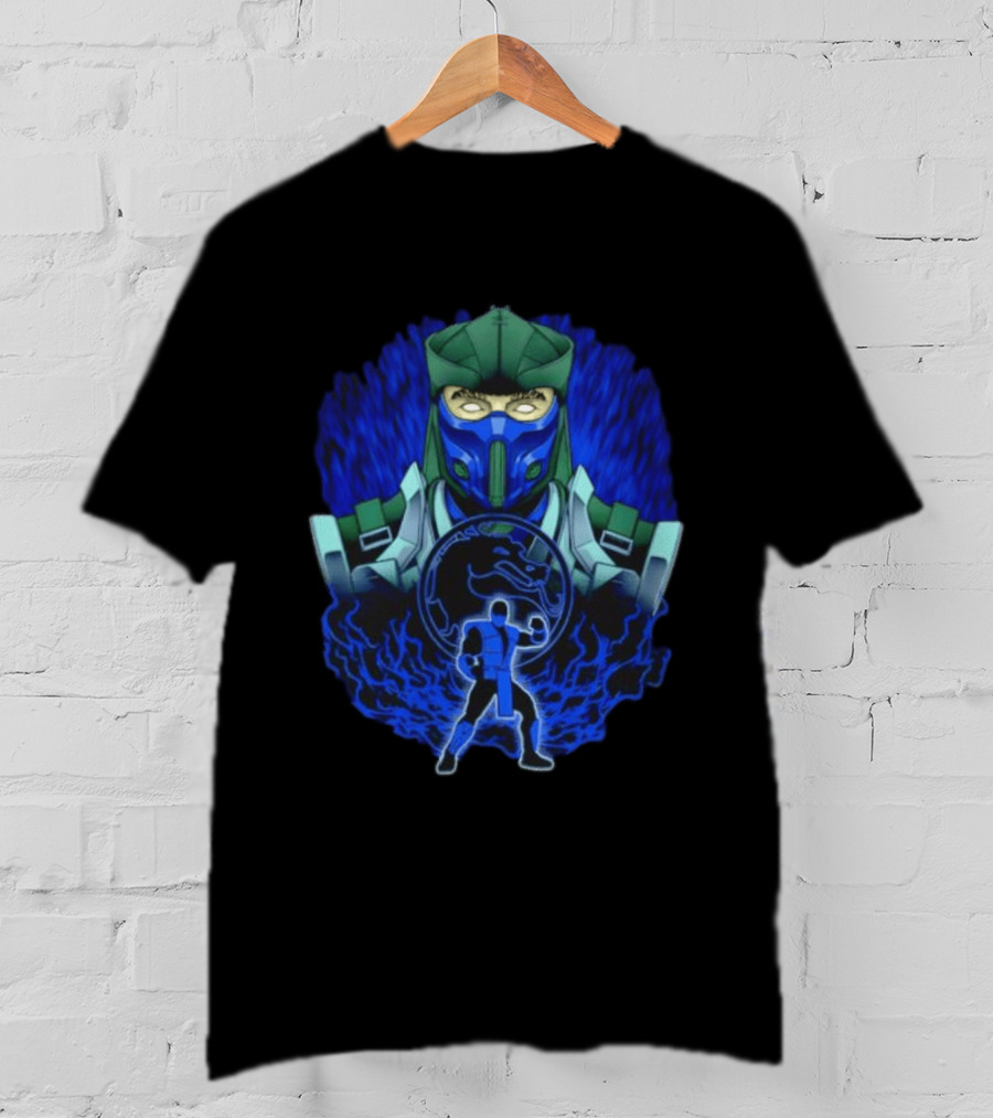 Sub Zero Mortal Kombat Dragon Icy Blue Energy Battle Action Game Iconic Arcade Fighter T-Shirt