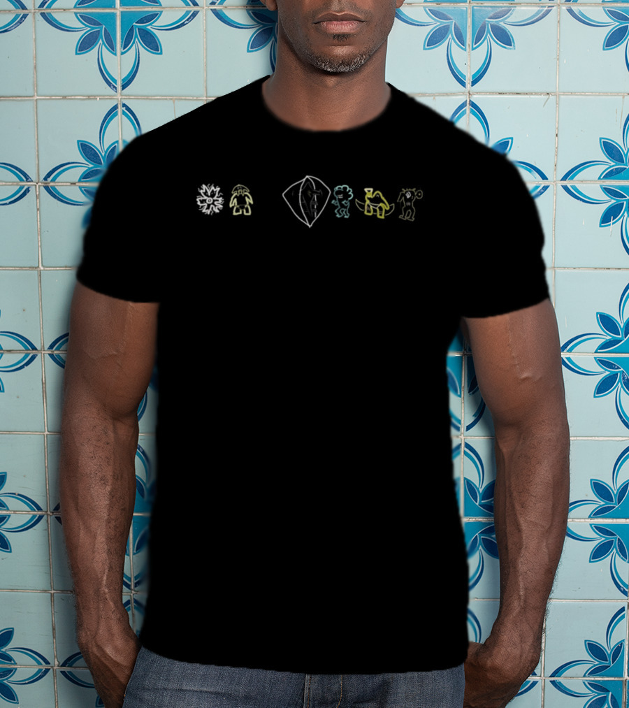 Yu Gi Oh Dark Signer Glyph Icons And Symbols Collection T-Shirt