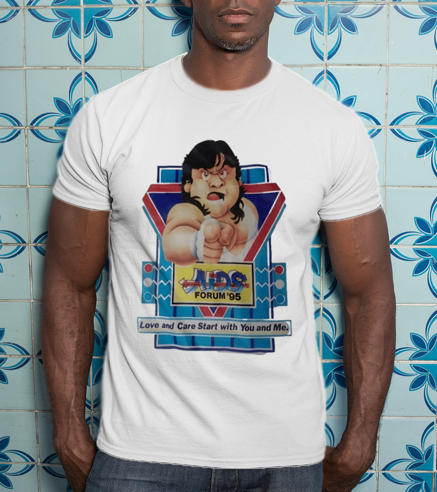 Atsushi Onita AIDS Forum '95 Love And Care Start With You And Me T-Shirt