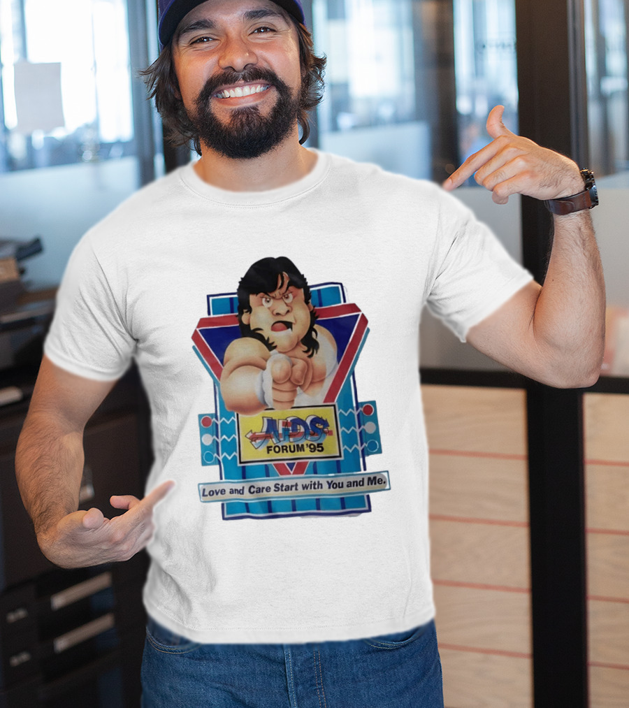 Atsushi Onita AIDS Forum '95 Love And Care Start With You And Me T-Shirt
