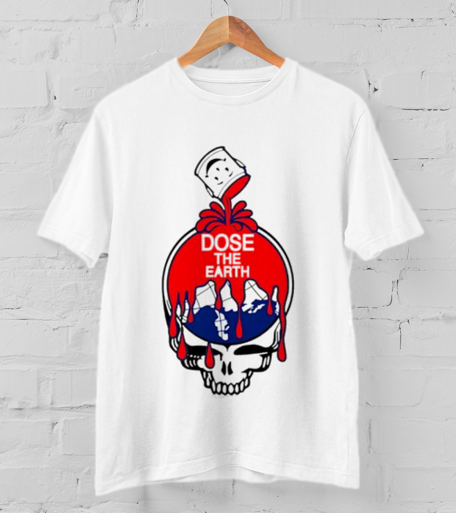Steal Your Face Grateful Dead Dose The Earth Kool Aid Man Skull T-Shirt