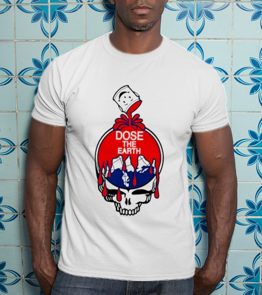 Steal Your Face Grateful Dead Dose The Earth Kool Aid Man Skull T-Shirt