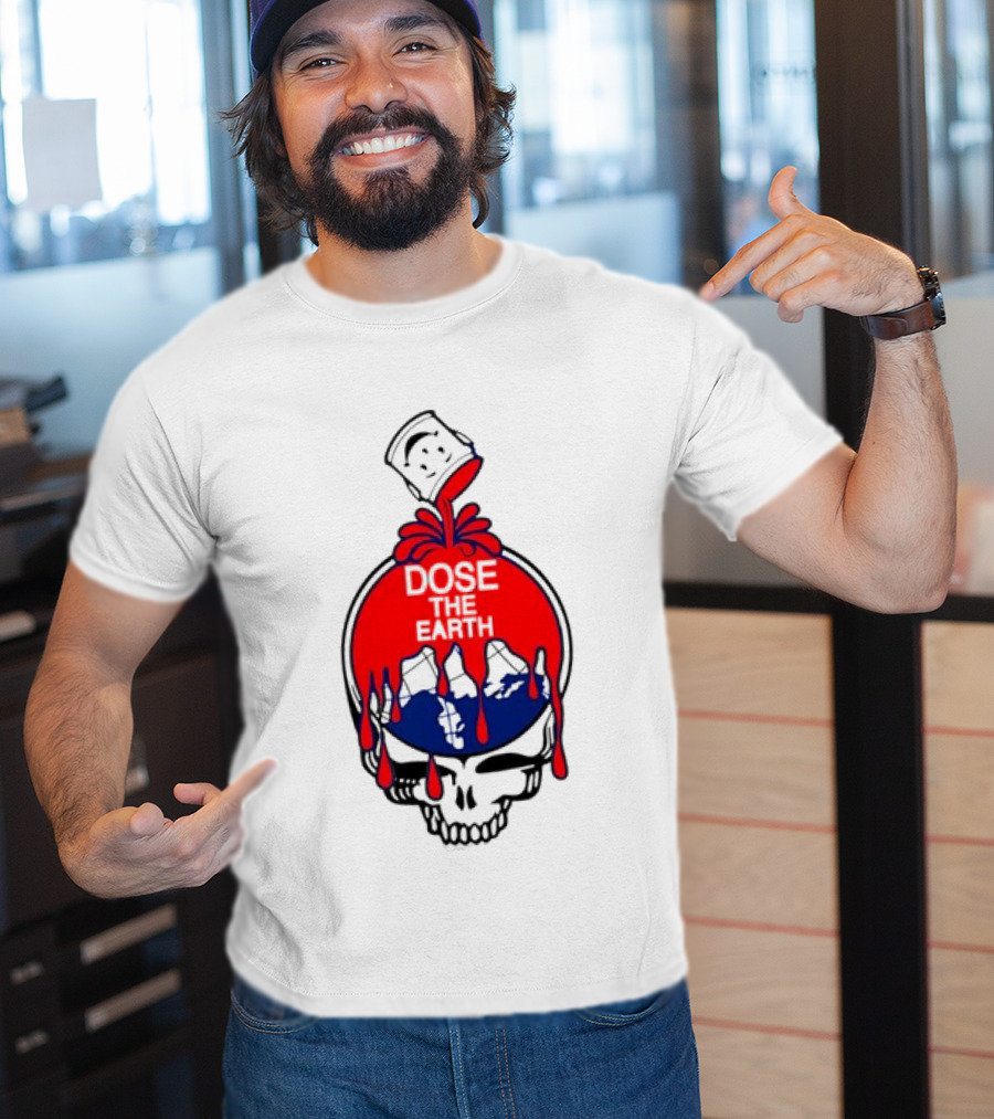 Steal Your Face Grateful Dead Dose The Earth Kool Aid Man Skull T-Shirt