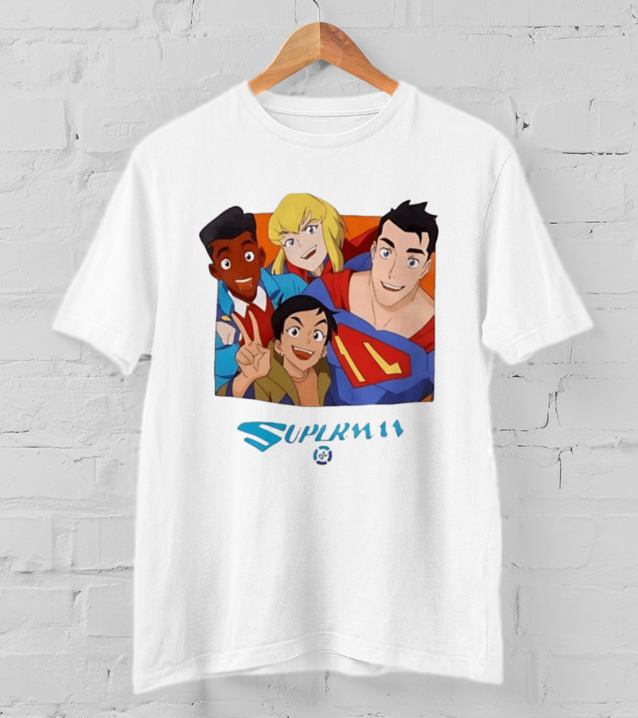 Superman Jimmy Olsen Lois Lane Supergirl My Adventures With Superman Animation Series Characters T-Shirt