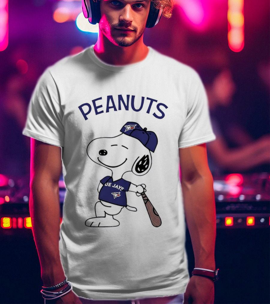 Toronto Blue Jays Peanuts Snoopy Baseball Fan T-Shirt