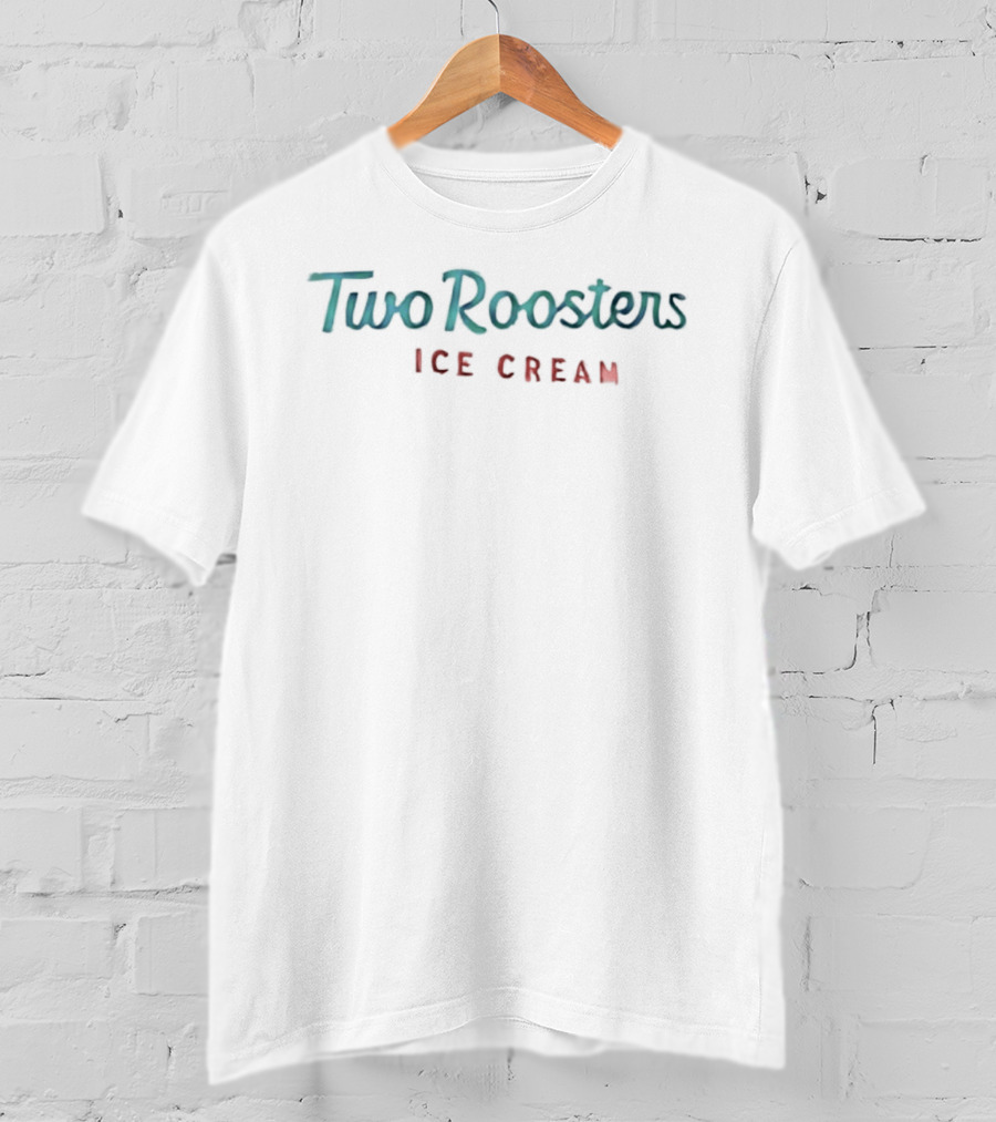 Two Roosters Ice Cream Classic Brand T-Shirt