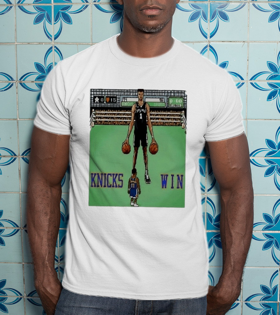 Victor Wembanyama San Antonio Spurs Jalen Brunson New York Knicks Win NBA Game T-Shirt