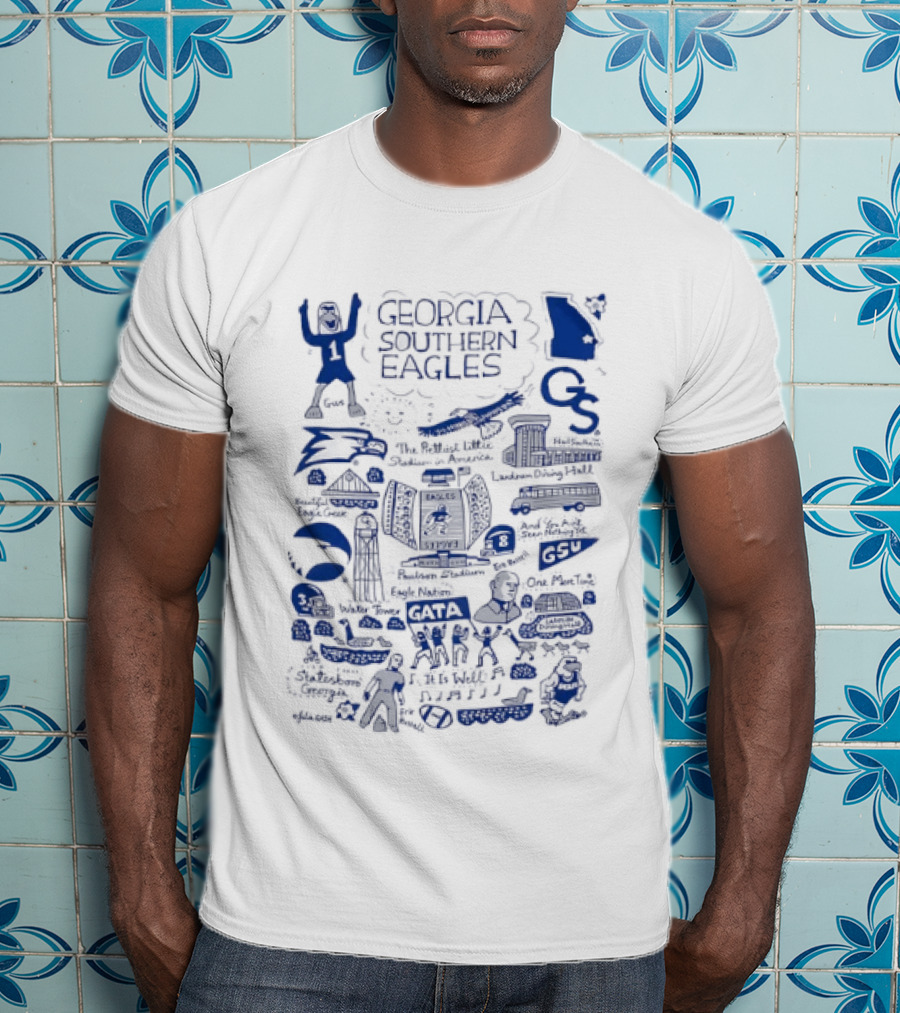 Georgia Southern Eagles Collage Football Cheer Athletics Proud Spirit T-Shirt