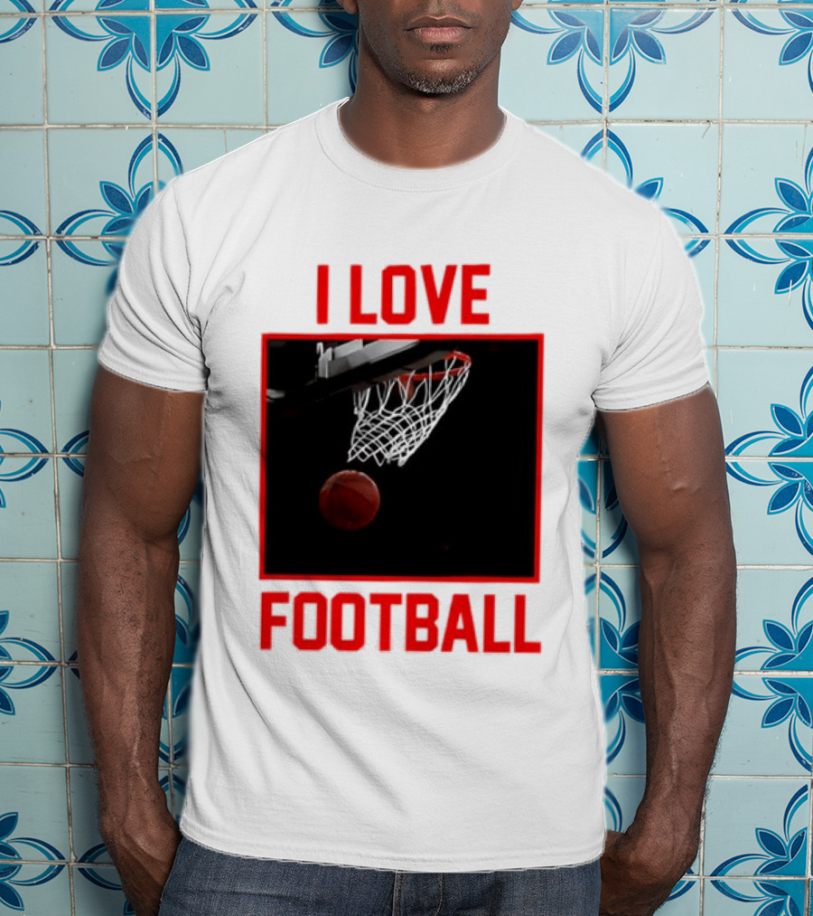 I Love Football Basketball Meme Sports T-Shirt