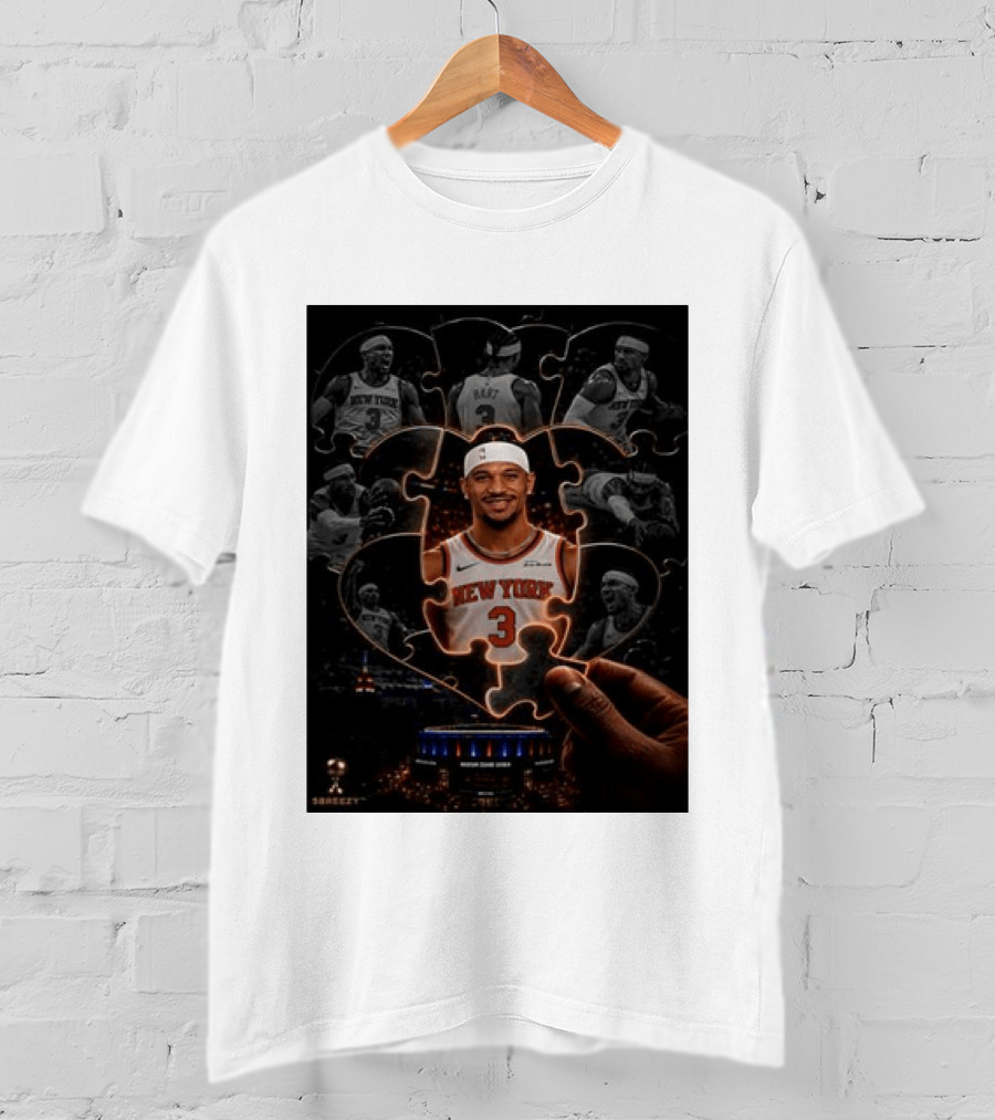 Josh Hart New York Knicks NBA Madison Square Garden Puzzle Image T-Shirt