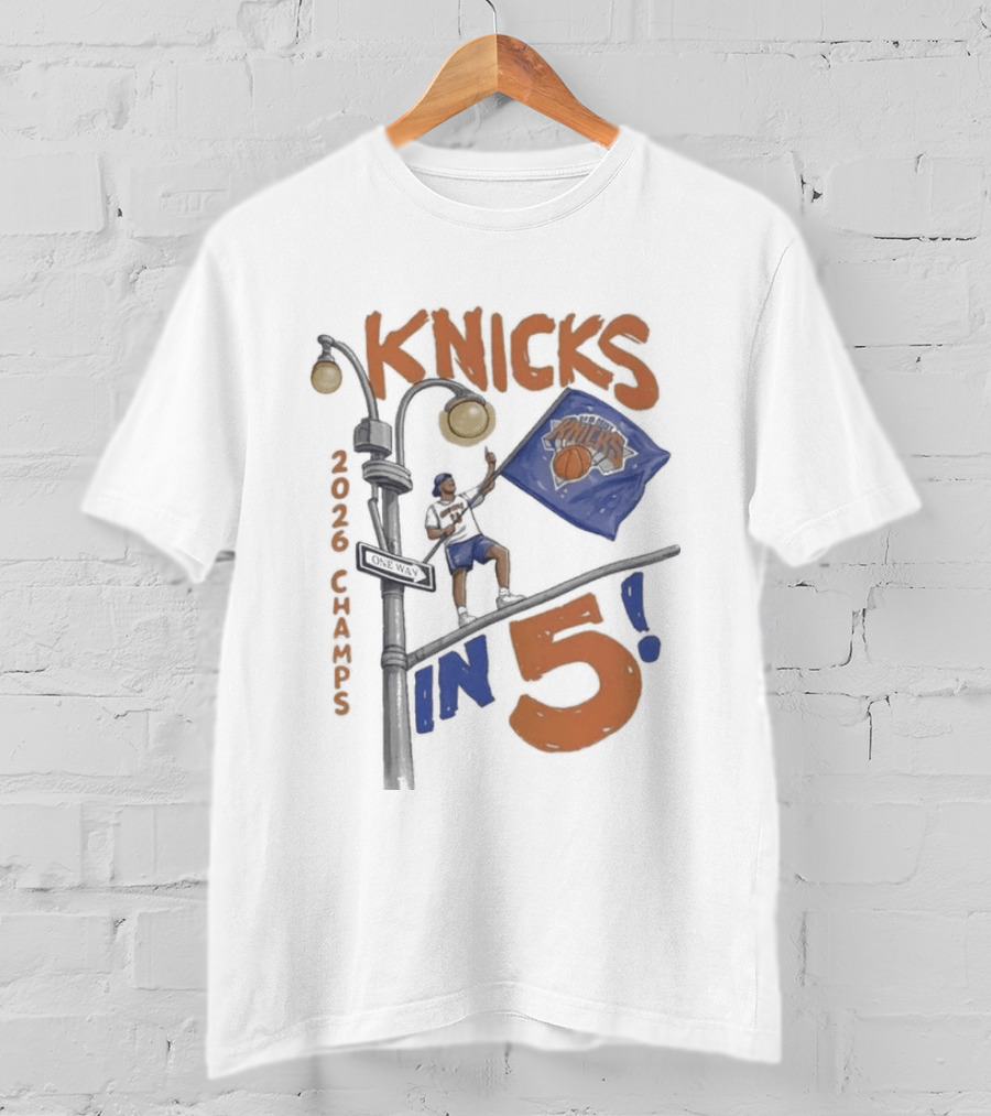 Knicks 2026 Champs In 5 Keith Haring T-Shirt