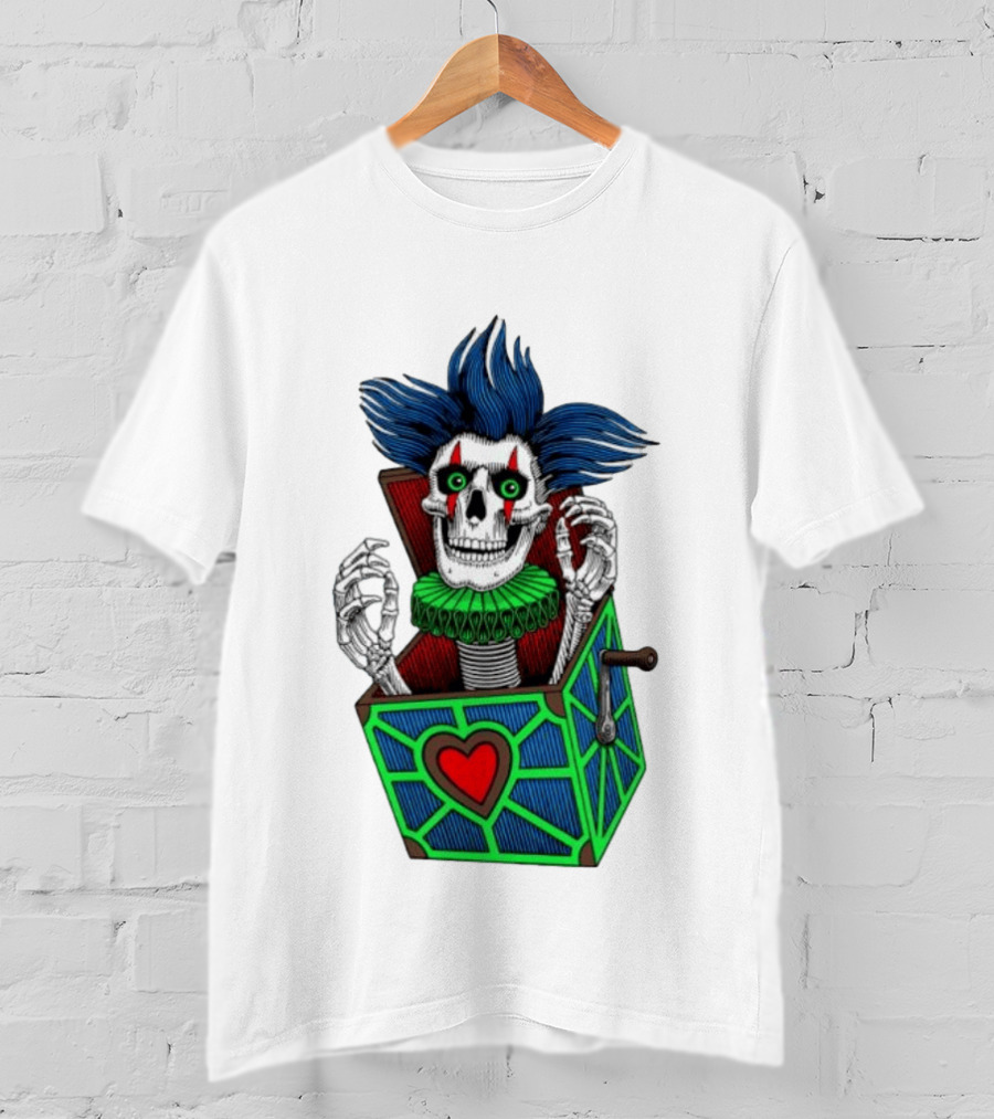 Powell Peralta Chris Hiett Skull Jack In The Box Clown Image T-Shirt
