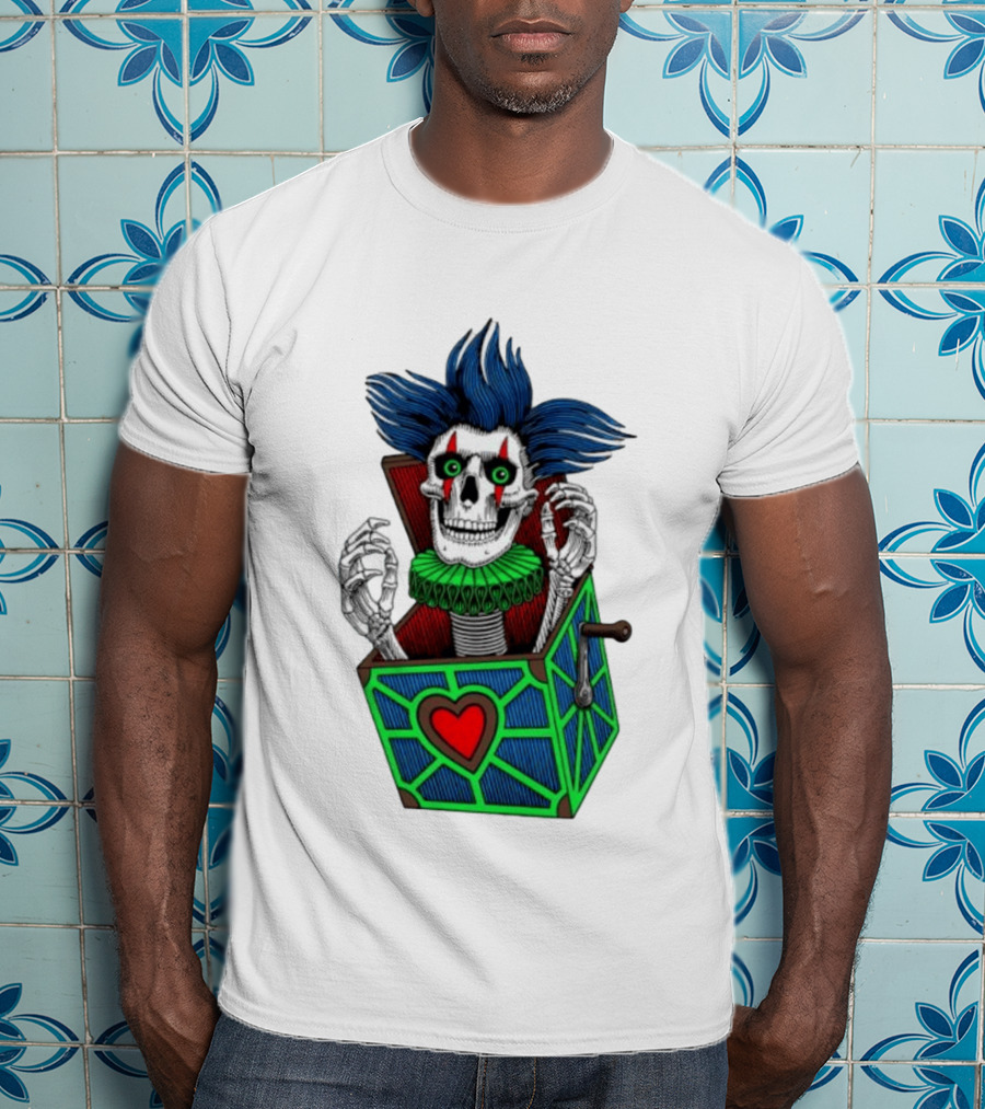 Powell Peralta Chris Hiett Skull Jack In The Box Clown Image T-Shirt
