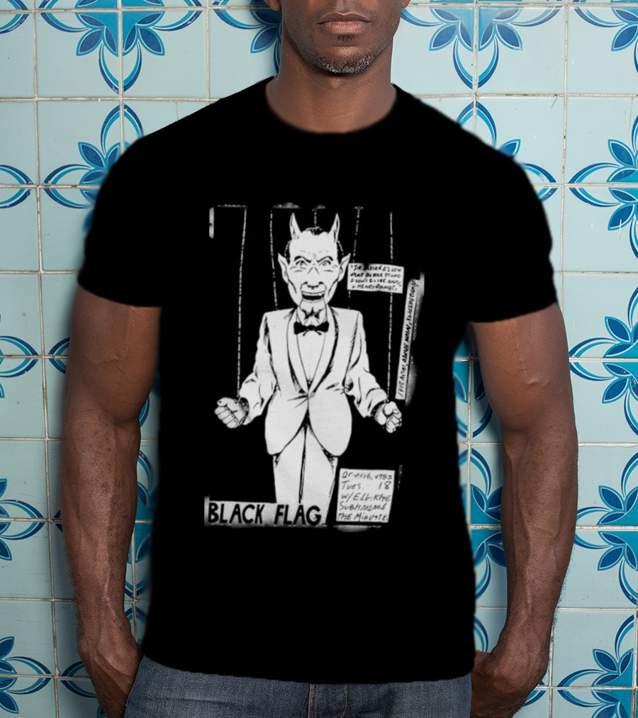 Raymond Pettibon Black Flag Devil Puppet T-Shirt