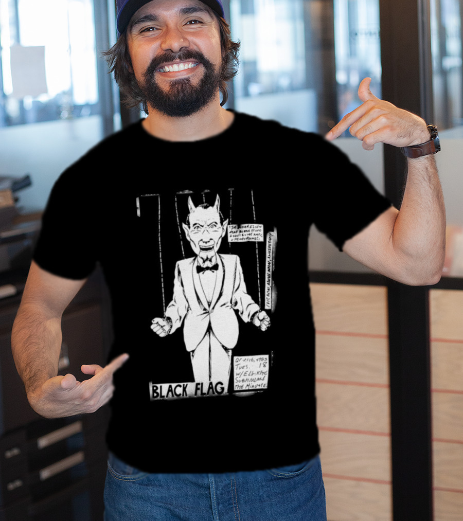 Raymond Pettibon Black Flag Devil Puppet T-Shirt