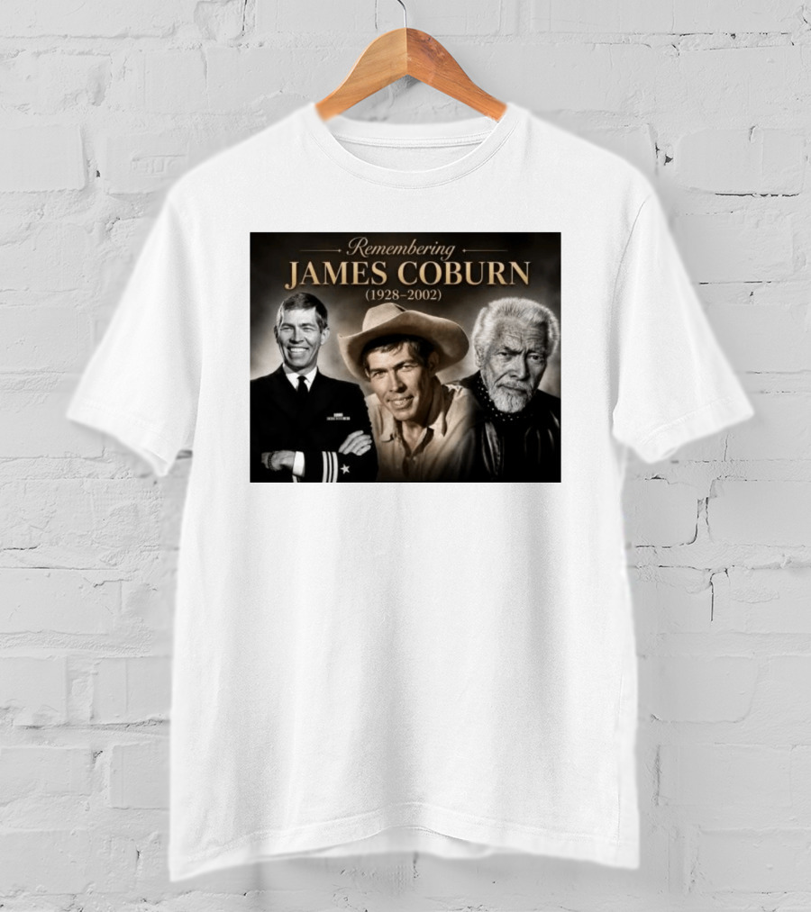 Remembering James Coburn 1928 2002 Classic Actor T-Shirt