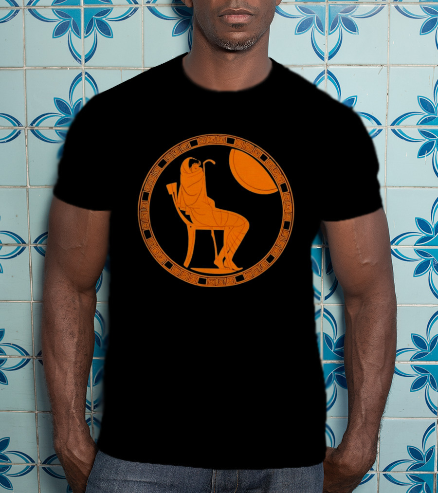 Ancient Greek Achilles Seated Alone In Contemplative Solitude T-Shirt