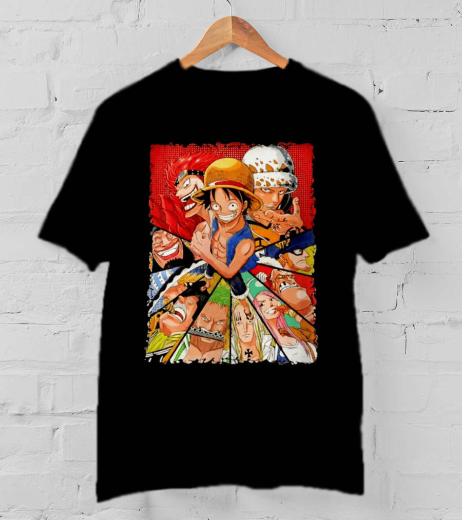 One Piece Luffy Kid Law Blackbeard Zoro Hawkins Drake Apoo Killer Bonney Ensemble T-Shirt