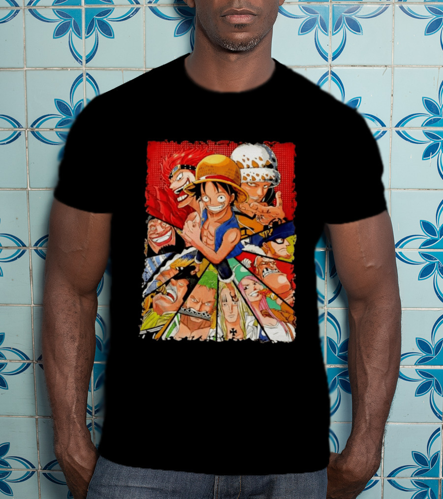 One Piece Luffy Kid Law Blackbeard Zoro Hawkins Drake Apoo Killer Bonney Ensemble T-Shirt
