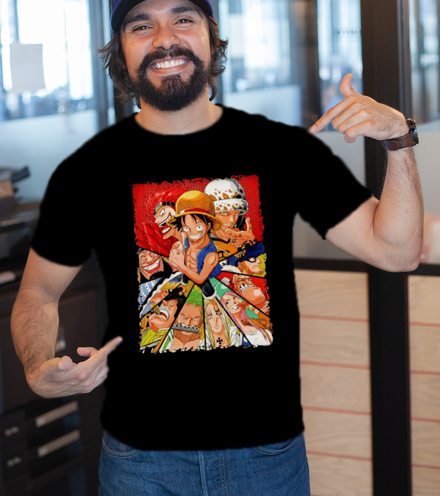 One Piece Luffy Kid Law Blackbeard Zoro Hawkins Drake Apoo Killer Bonney Ensemble T-Shirt