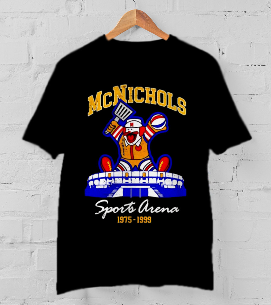 McNichols Sports Arena Denver Nuggets Clown 1975 1999 NBA Basketball T-Shirt