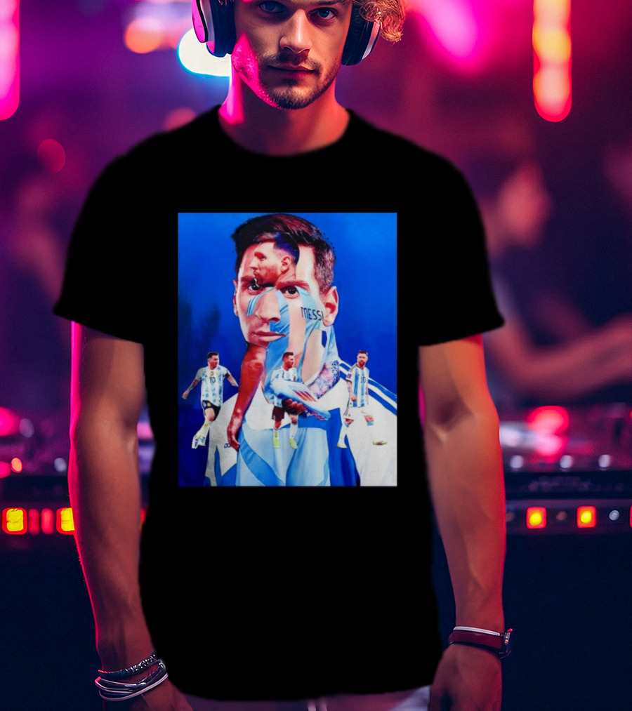 Messi Argentine Footballer Icon In Action T-Shirt