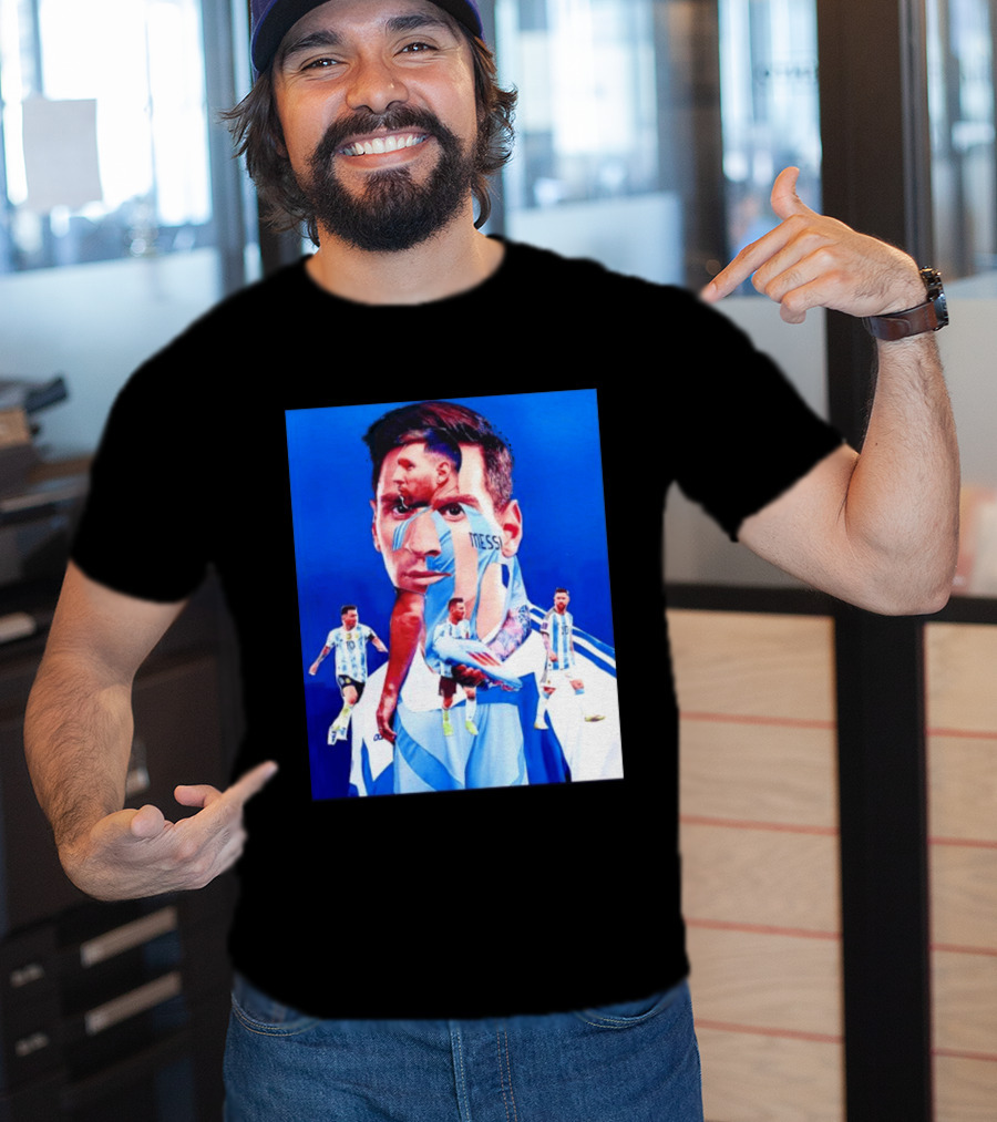 Messi Argentine Footballer Icon In Action T-Shirt