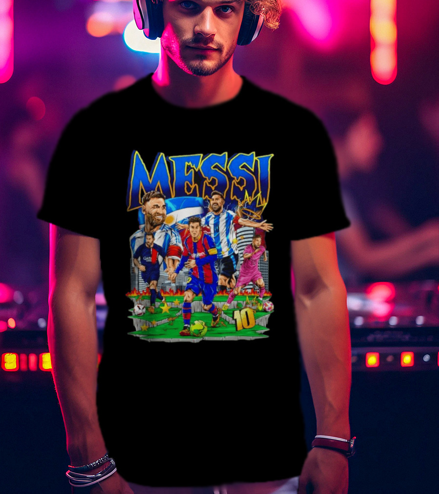 Messi Argentina FC Barcelona Inter Miami No.10 Soccer Star T-Shirt