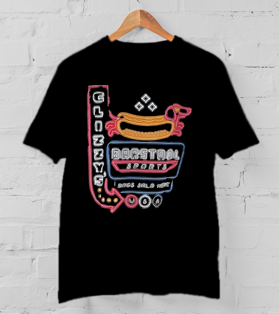 Glizzy Barstool Sports Dog Sold Here Neon USA T-Shirt