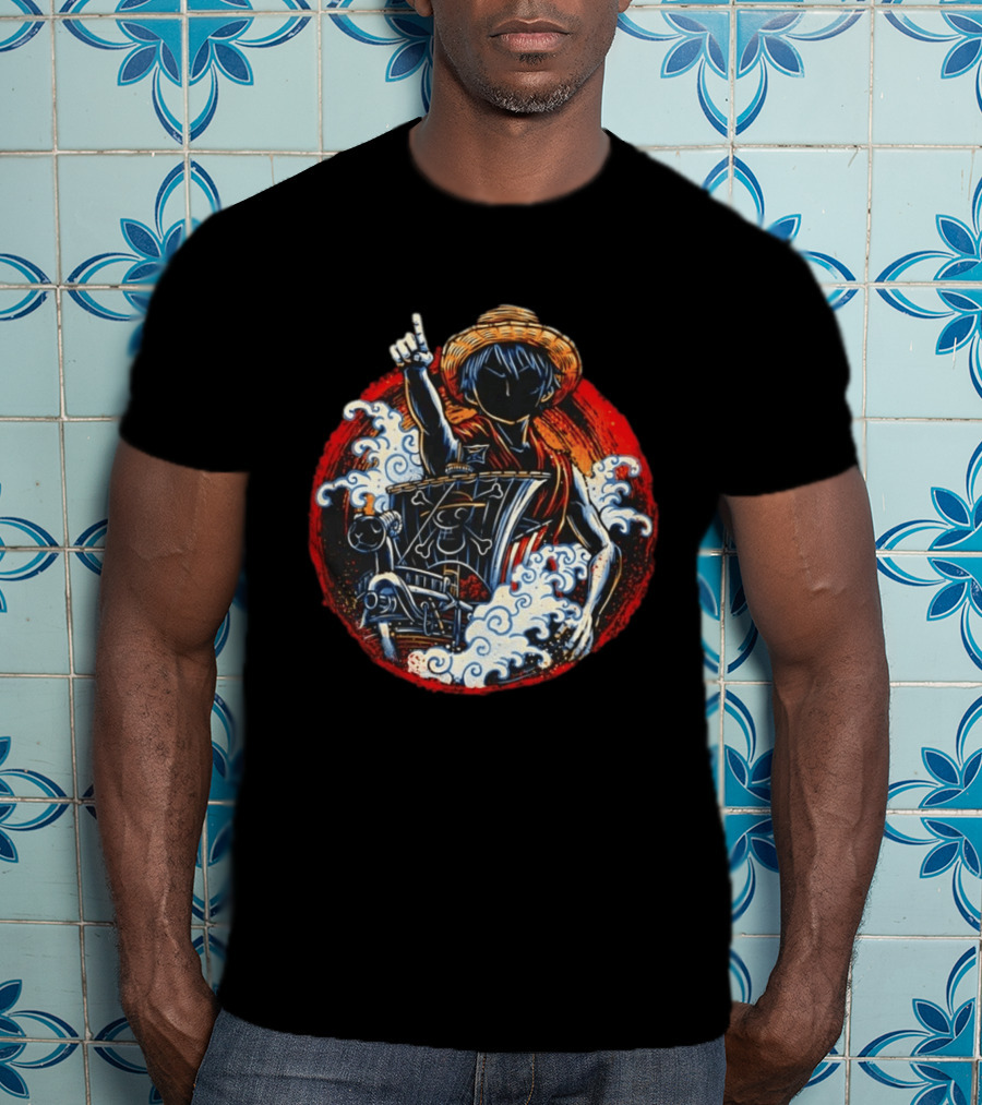 One Piece Monkey D Luffy And Going Merry Adventure Voyage T-Shirt