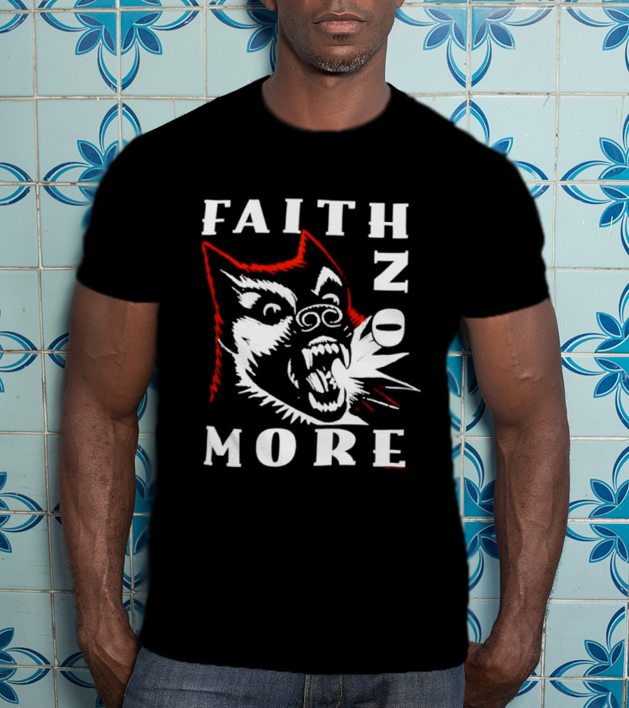Faith No More Dog Graphic Bold Red White Band T-Shirt