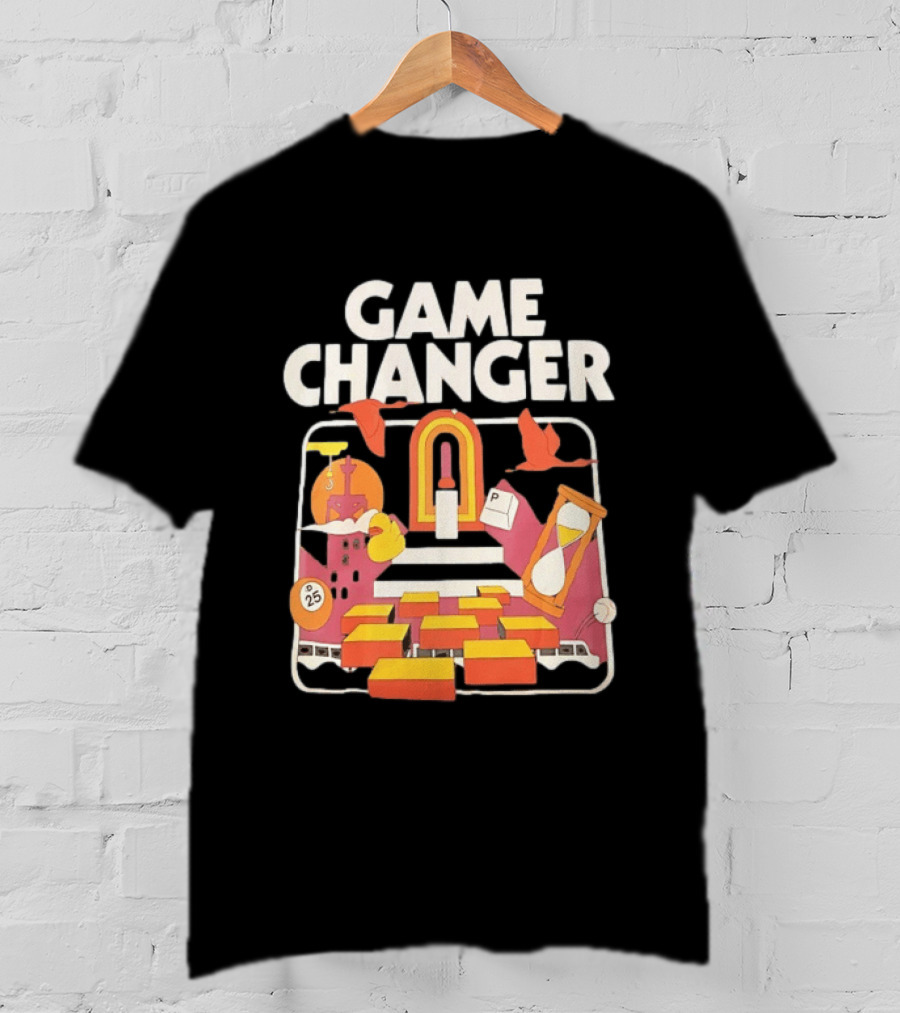Game Changer Retro Arcade Countdown Hourglass Wings T-Shirt