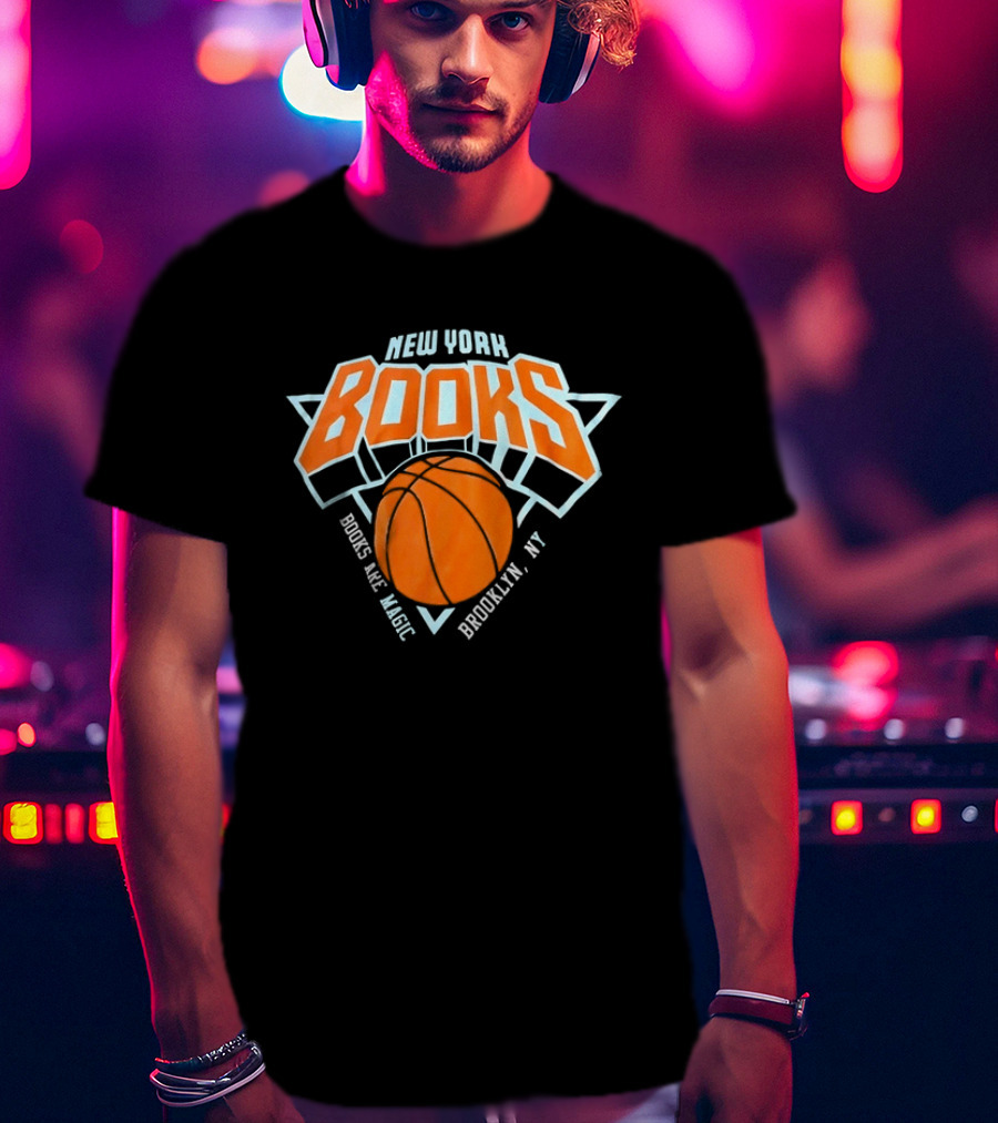 New York Books Are Magic Brooklyn NY Basketball T-Shirt