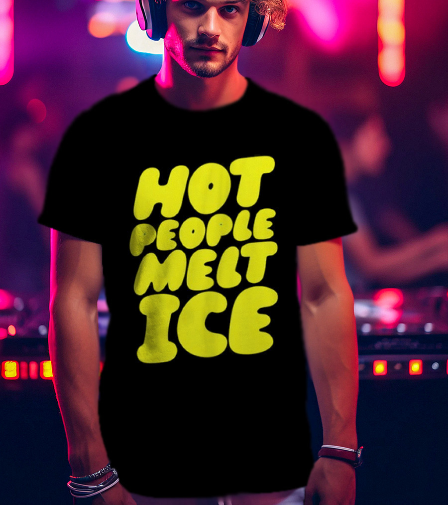 Hot People Melt Ice Bold Yellow T-Shirt