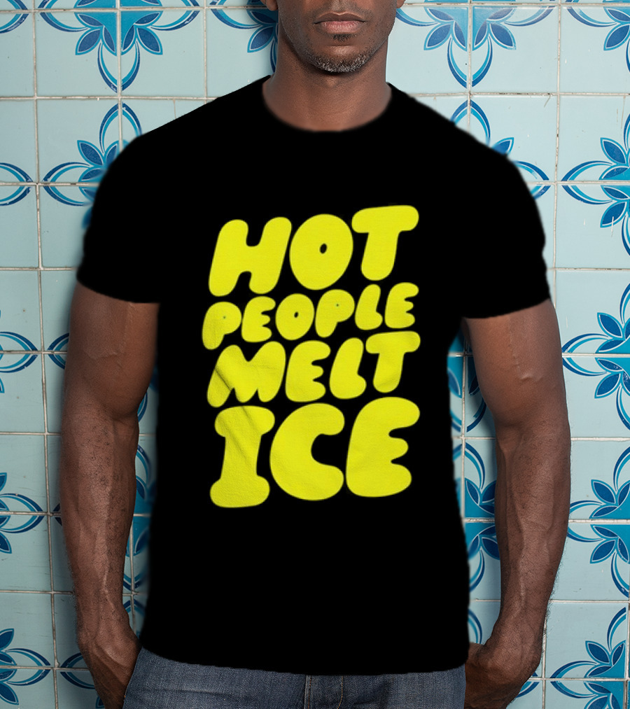 Hot People Melt Ice Bold Yellow T-Shirt
