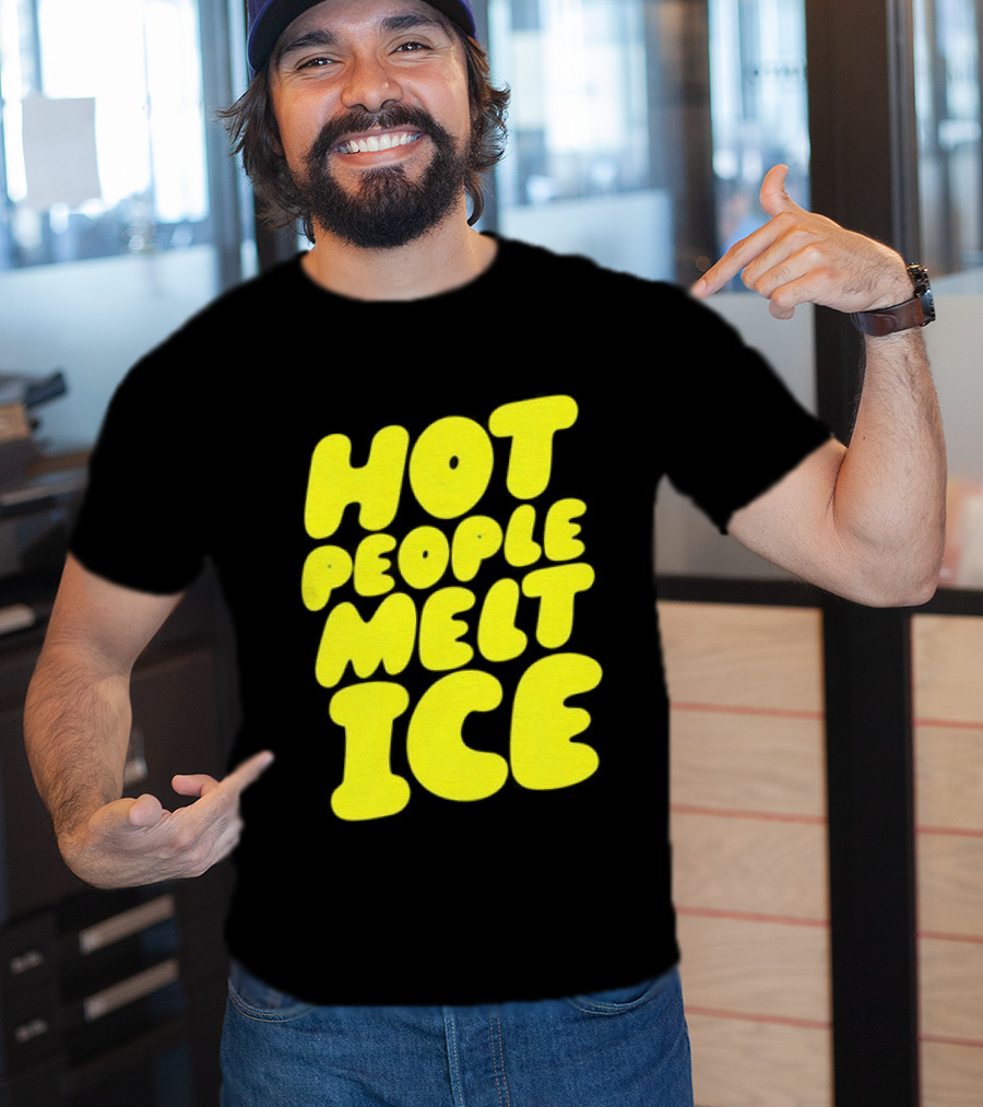 Hot People Melt Ice Bold Yellow T-Shirt