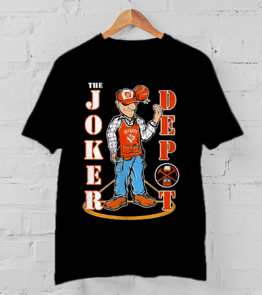 Nikola Jokic Denver Nuggets The Joker Depot Buckets 15 Basketball Player T-Shirt