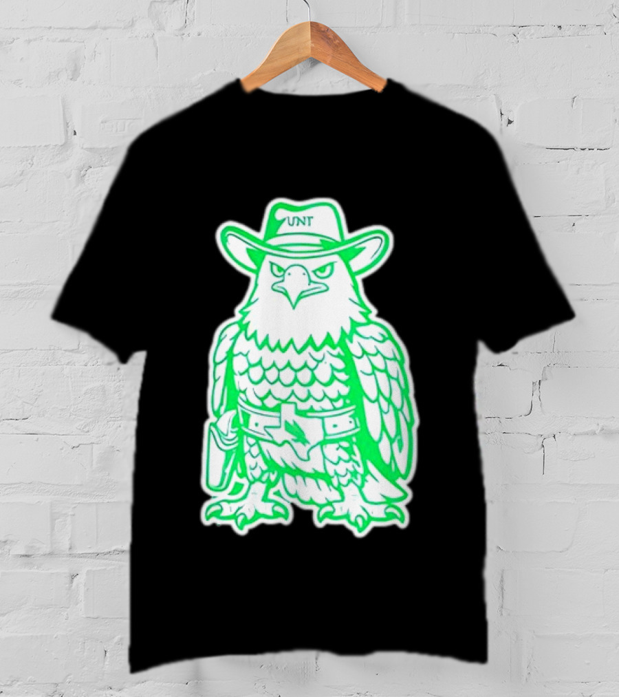 North Texas Mean Green Eagle UNT Cowboy Hat T-Shirt