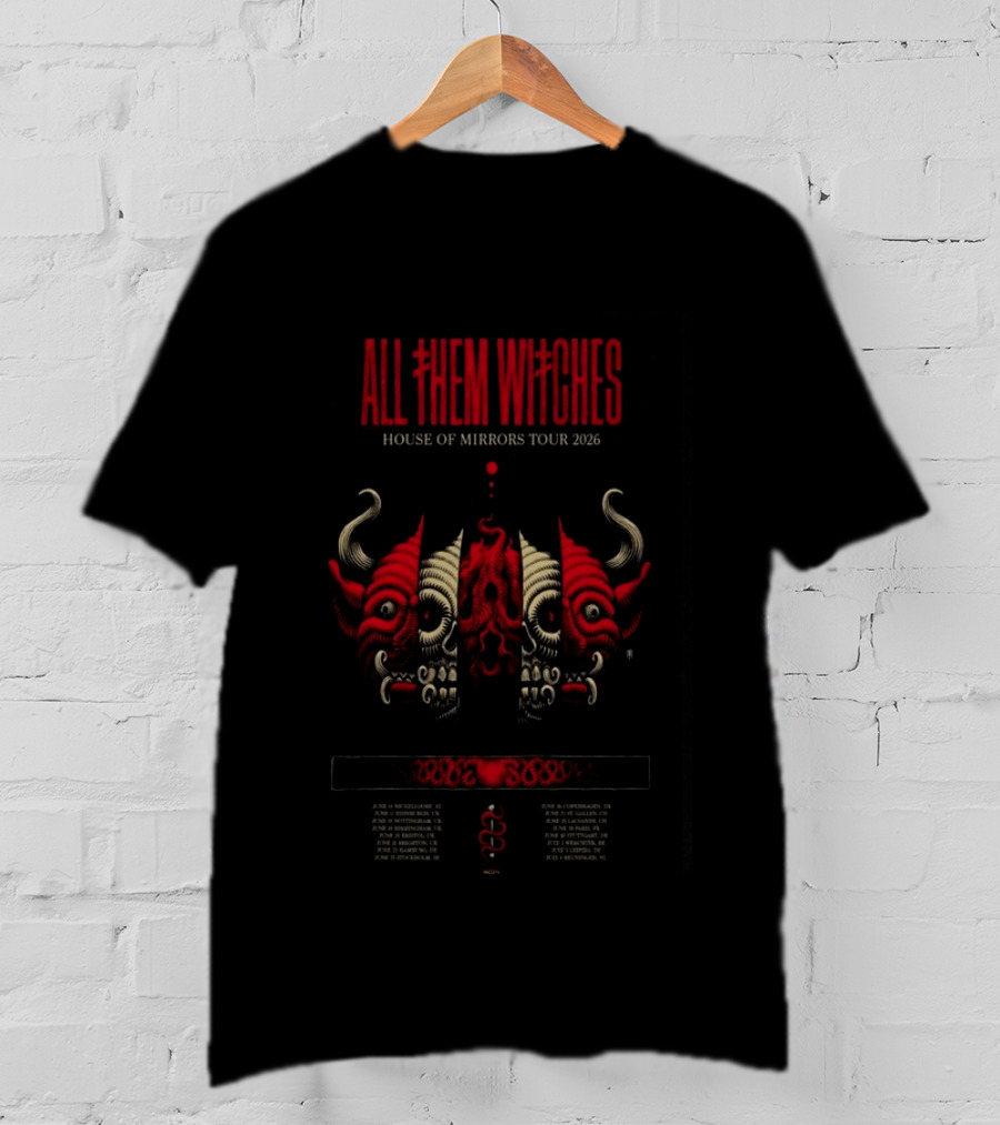 All Them Witches House Of Mirrors Tour 2026 Devil Masks Concert T-Shirt