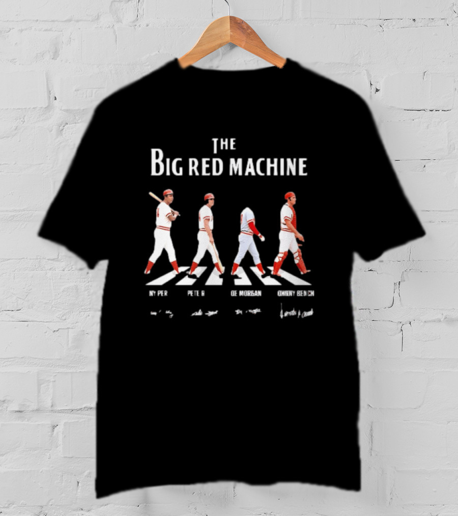 The Big Red Machine Tony Pérez Pete Rose Joe Morgan Johnny Bench Walking Abbey Road T-Shirt