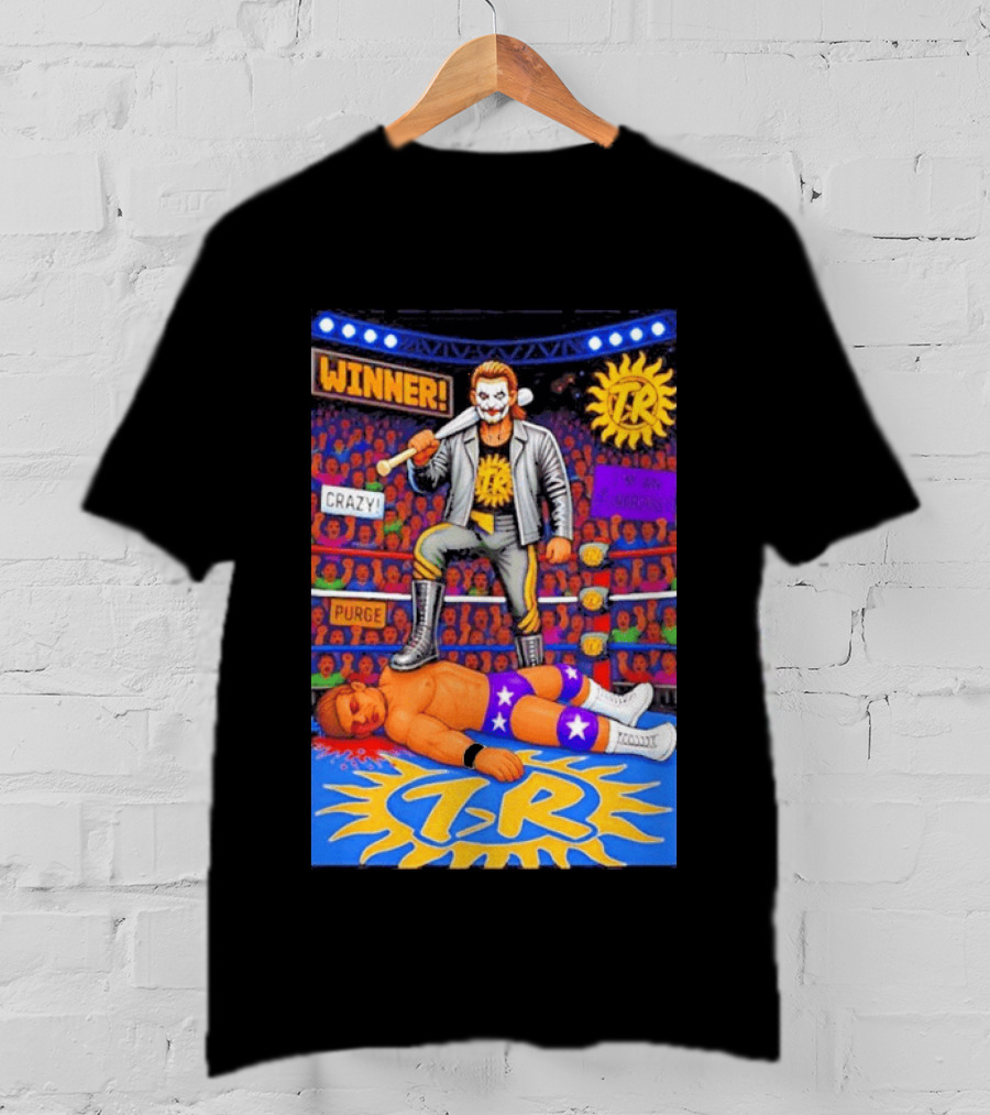 Winner Crazy Purge TR Wrestling Victory 8 Bit T-Shirt