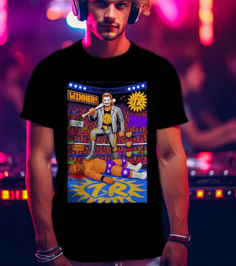 Winner Crazy Purge TR Wrestling Victory 8 Bit T-Shirt