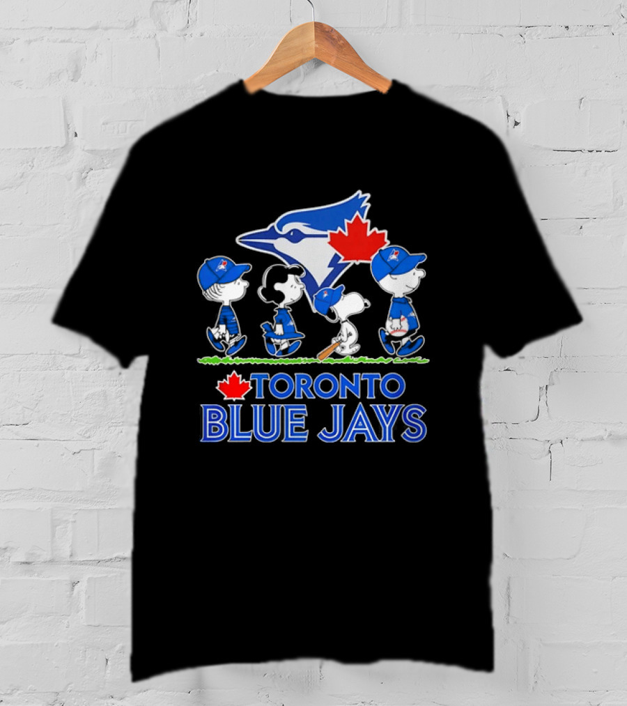 Peanuts Gang Toronto Blue Jays Baseball Collaboration T-Shirt