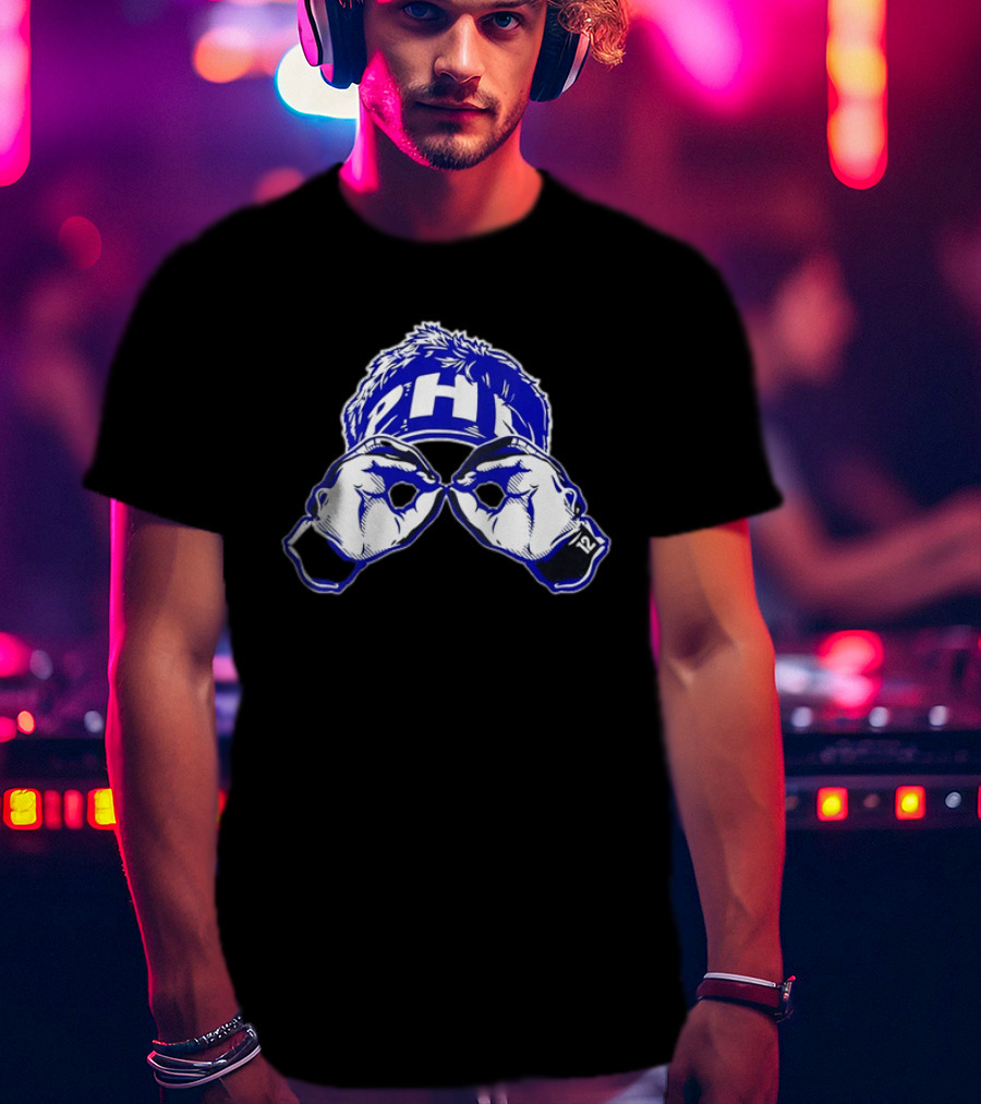 Philadelphia Eagles PHI 12 Hand Gesture Eyeglasses Fan T-Shirt