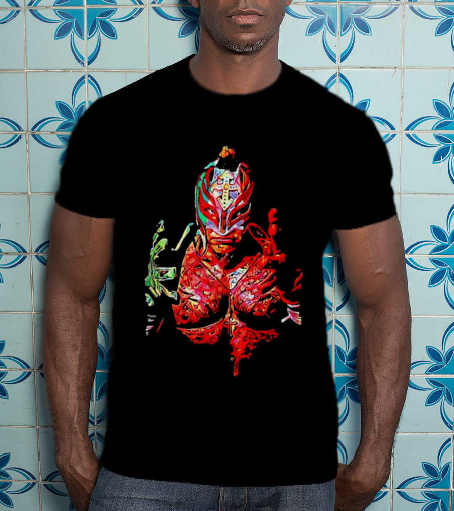 Rey Mysterio WWE Lucha Libre Mask Wrestling Legend Pro Wrestler T-Shirt