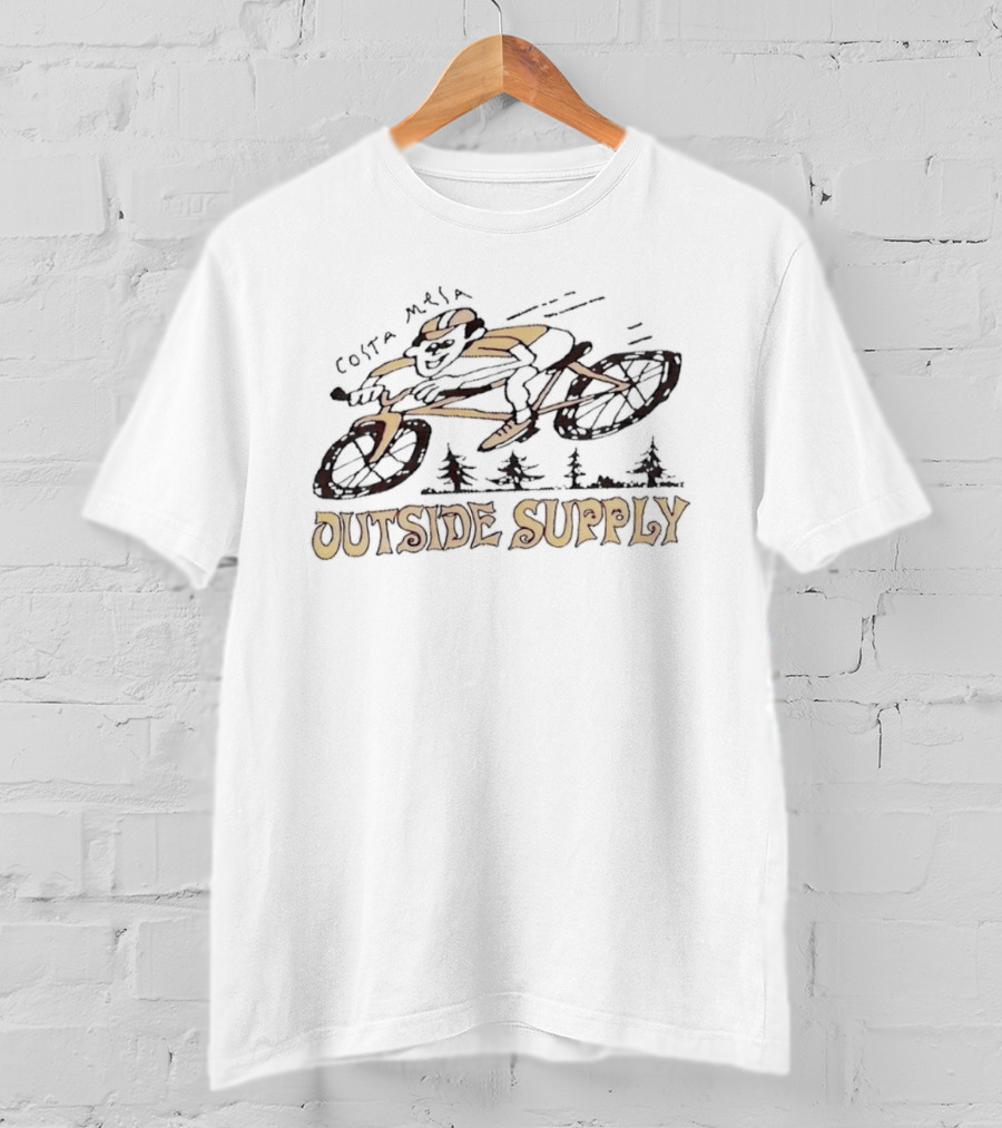 Costa Mesa Cyclist Outside Supply Mountain Bike Adventure T-Shirt